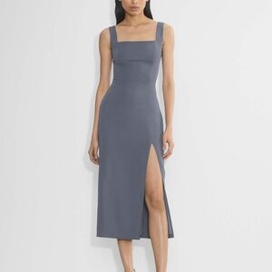 ARITZIA Babaton 90's Slit Midi Dress sz 10 , Vintage Navy